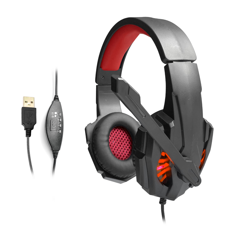 20KHz Wired Gaming Headphone Adjustable Foldable Stereo Earphones For Computer
